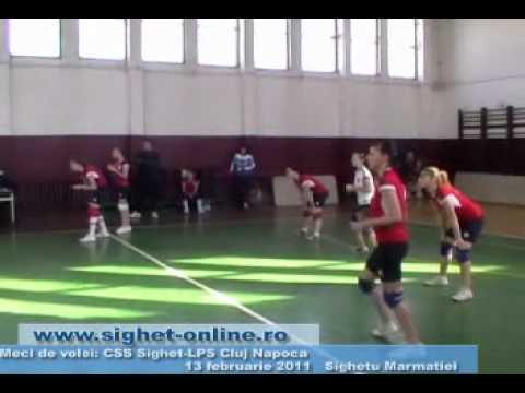 Secvente din meciul de volei al CSS Sighet-13 februarie 2011