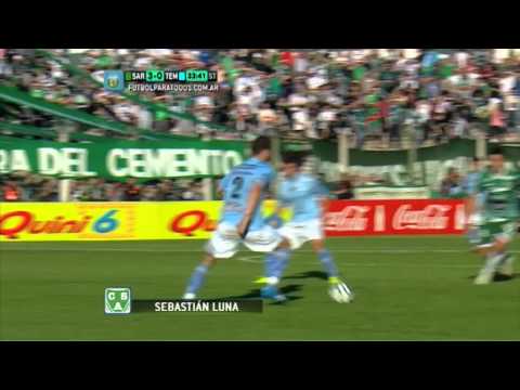 Gol de Sebastián Luna. Sarmiento 3 Temperley 0. Fecha 13. Torneo Primera B Nacional. FPT