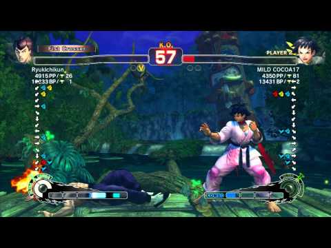 SSF4 AE: Ryukichikun (FeiLong) vs MILD COCOA17 (Makoto) - Ranked Match (720p HD)