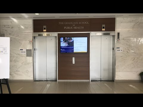 Otis Elevonic 411M Modded Elevators at School of Public Health, University of PGH, Oakland - PGH, PA