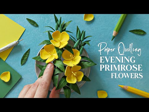 Relaxing Video | Creating Flowers: Evening Primrose 💛 | Botanical Art 🌿