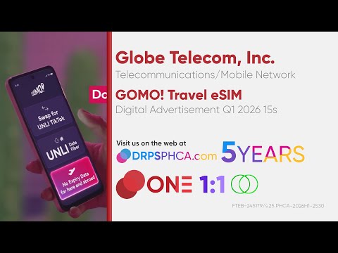 GOMO! Travel eSIM Digital Ad Q1 2026 15s (Philippines) [1:1/ST]