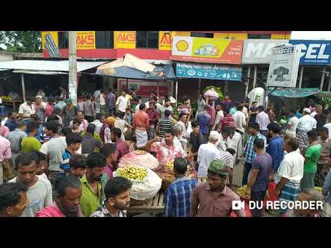 Burmese Grape fruit market beside a highway of Bangladesh.