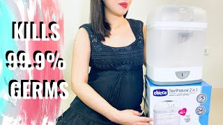 CHICCO STERILNATURAL 2IN1 STEAM STERILIZER UNBOXING | How to Sterilize Baby Bottles |Baby Essentials