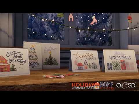 Home for the Holidays - Embroidered Cards and Ornaments from OESD