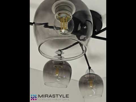 Миниатюра изображения товара Потолочный светильник Mirastyle MD-8124/6 BK+CR