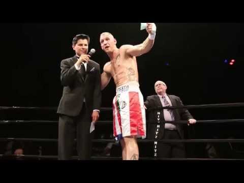 Harry Langhurst following his Pro Debut Win at Hitz Boxing's Fight Night at the Horseshoe