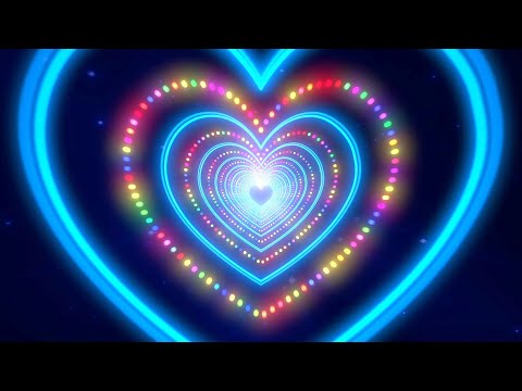 Heart Tunnel Background🌈Neon Heart Light Dots сердечки фон,фон сердечки - HD