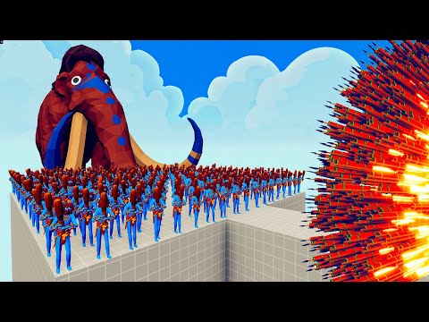 200x CLUBBER + 1x MAMMOTH vs 1x EVERY GOD   Totally Accurate Battle Simulator TABS