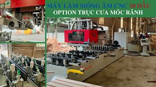 MÁY PHAY MỘNG ÂM CNC 10 ĐẦU OPTION TRỤC CƯA MÓC RÃNH BÀN DÀI 4M WOODMASTER WM-5X3AS