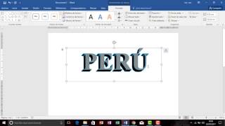 COMO HACER LETRAS 3D EN WORD 2016