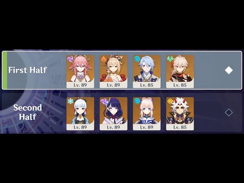 2.6 Spiral Abyss, Inazuma 5★ Team - (Floor 12, 9★)