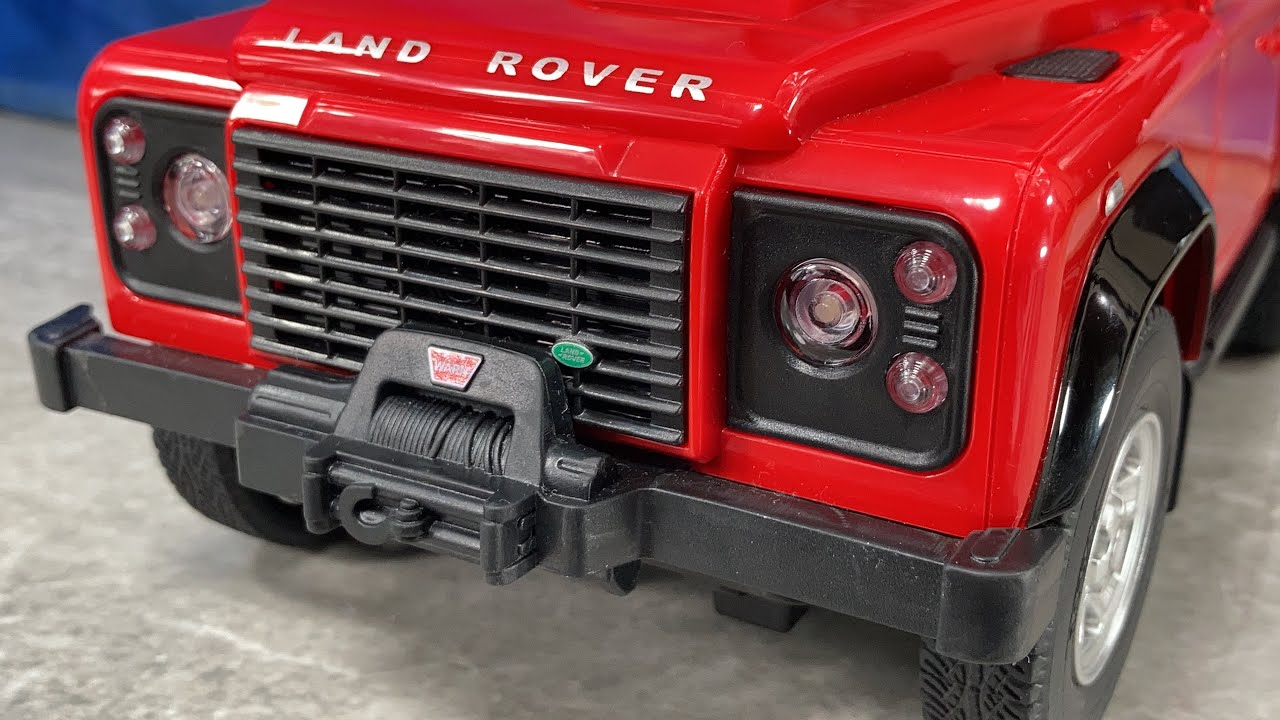 RC auto Land Rover Defender, červená