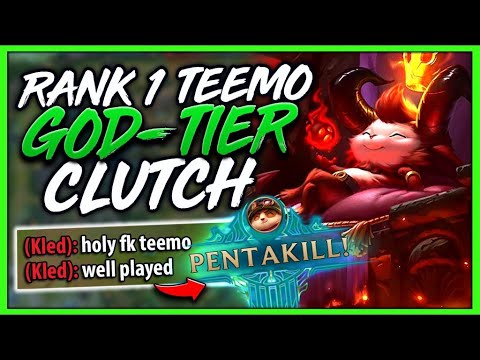 #1 TEEMO WORLD CLOSEST GAME OF EVER UNTIL I CLUTCHED IT (INSANE GAMEPLAY) - League of Legends