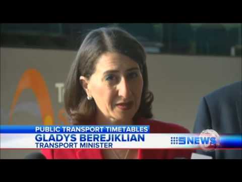 Nine News Sydney - New public transport timetables begin (21/10/2013)
