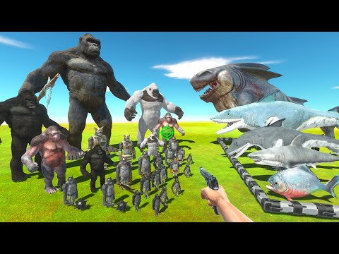 FPS Avatar Rescues Sea Monsters and King Shark and Fight Primates - Animal Revolt Battle Simulator