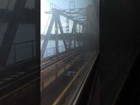 Trip with electric train from Depo to Majori stops