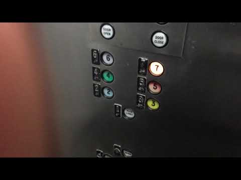 Colorful and Slow Westinghouse Traction Elevators @ Hilton Parking Ramp in Chicago, IL