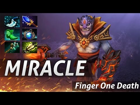 Miracle Lion 9000 MMR Finger One Death - Dota 2 Epic Moments