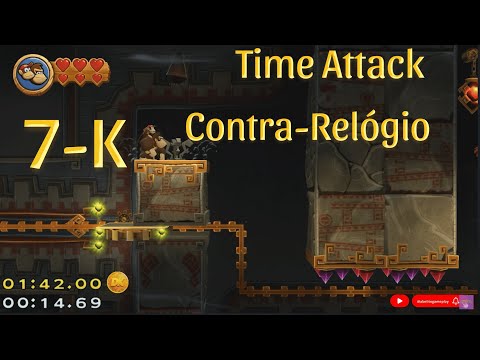 Donkey Kong Country Returns HD 7-K TRILHA TRAIÇOEIRA (Treacherous Track) Contra-Relógio GOLD MEDAL