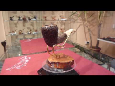 Pipa radica e corno freehand anno 1930 - www.paronellipipe.it