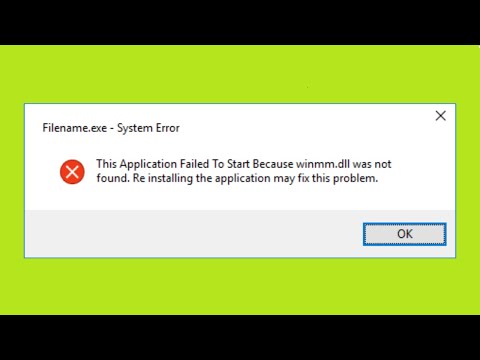How To Fix Winmm.dll Is Missing Error - Fix winmm dll Was Not Found Error   Windows 10 / 8 / 7