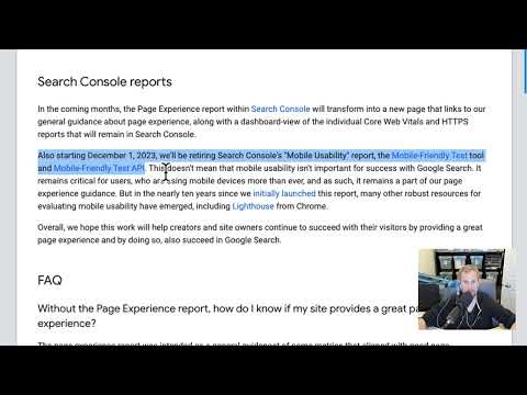 Google Search Console Mobile Usability Reports Removed: What You Need to Know | Ep. 368