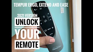 Unlock your Tempur Ergo, Extend or Ease remote (2021 version)