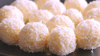 No bake coconut balls with sweetened condensed mil