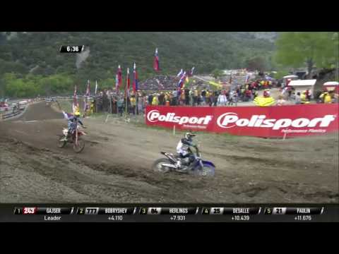 2017 MXGP of Trentino Antonio Cairoli passes Arnaud Tonus #Motocross