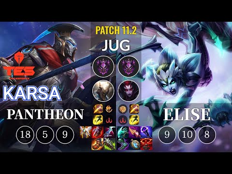 TES Karsa Pantheon vs Elise Jungle - KR Patch 11.2