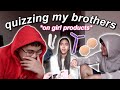 QUIZZING MY BROTHERS ON GIRL PRODUCTS - VLOGMAS DAY 9