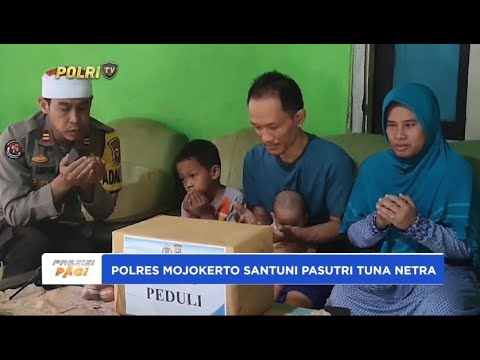 POLRES MOJOKERTO BERI BANTUAN PASUTRI TUNA NETRA