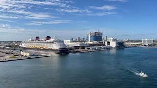 Timelapse - Cruise Ship Sail Away - Celebrity Ascent - Port Everglades, Fort Lauderdale, Florida