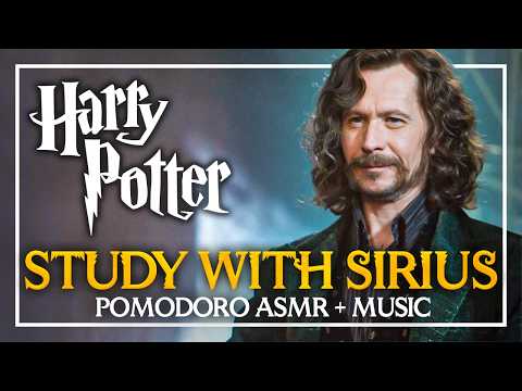 Harry Potter Pomodoro: 4h SIRIUS BLACK Study Session 🐶🪄 Hogwarts ASMR Sounds to Concentrate