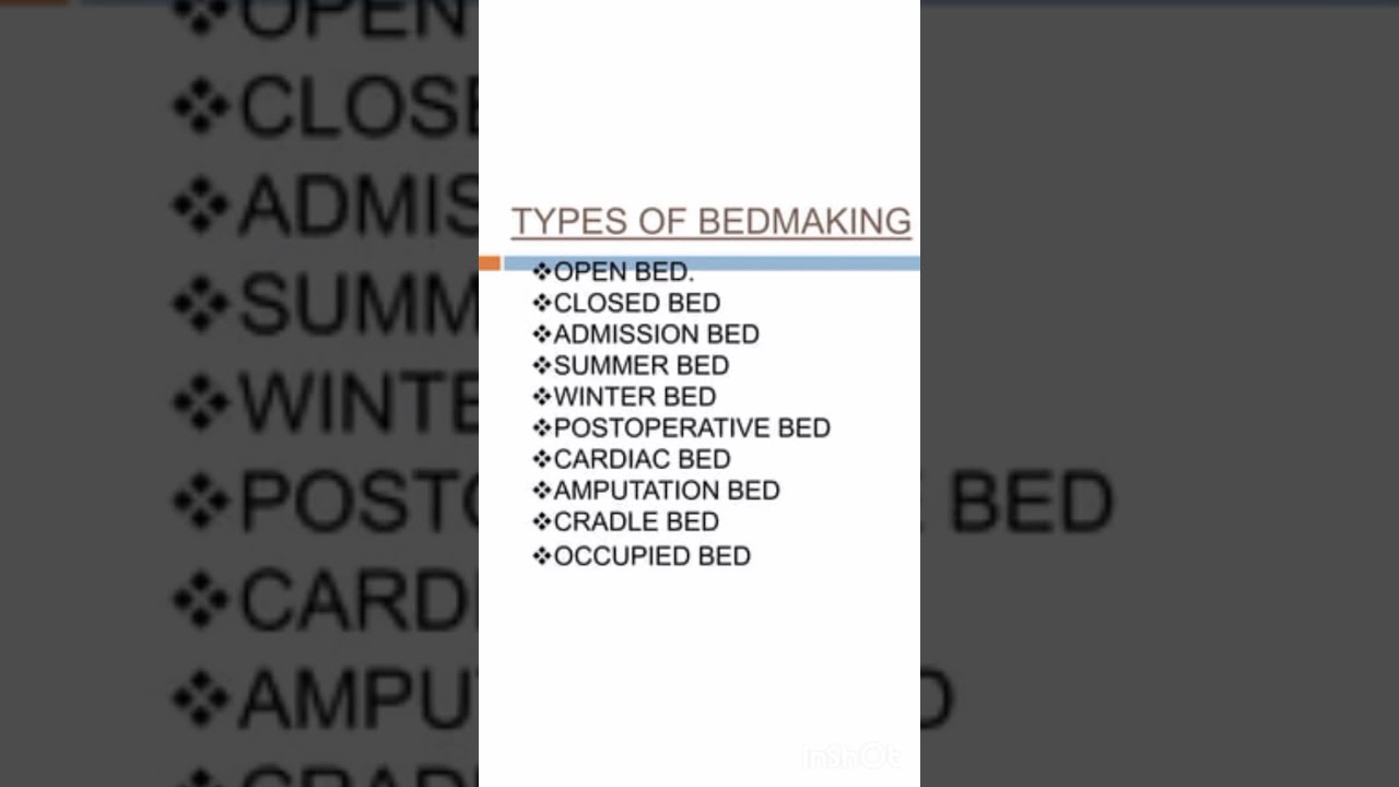 types of bed making #nursingnotes