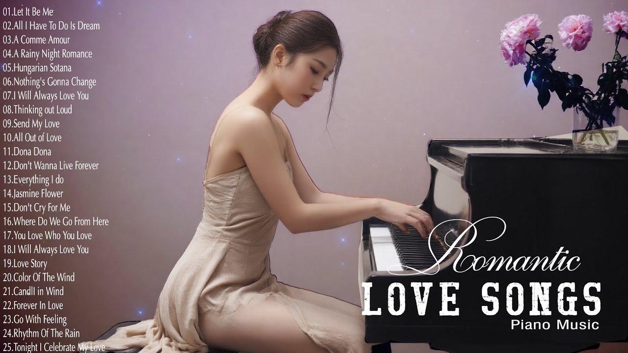 100 Beautiful Piano Love Songs Ever - Greatest Hits Love Songs 80's - Relaxing Instrumental Music