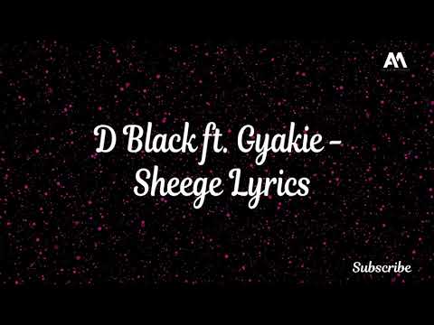 D-Black ft. Gyakie - Sheege (Lyrics Video)