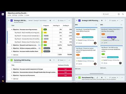 Favro Objectives and Key Results Solution for SaaS and Enterprise companies