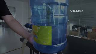 Semi-automatic 5Gallon Pet Bottle Sticker Adhesive Labeling Machine