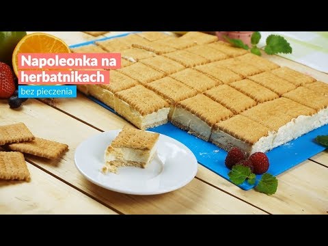 Napoleonka na herbatnikach - bez pieczenia