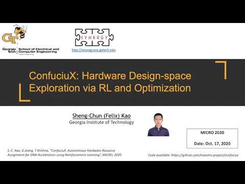 [Tutorial - MICRO 2020] ConfuciuX: Hardware Design-space Exploration via RL and Optimization