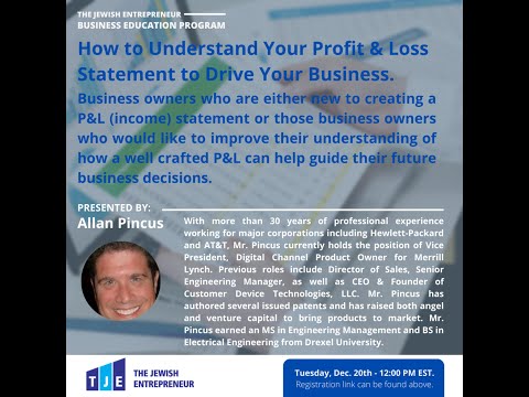 How to understand your P&L statement to drive your business by Allan Pincus