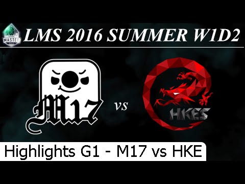 M17 vs HKE Game 1 Highlights - LMS Summer 2016 W1D2M4 Machi vs Hong Kong eSports
