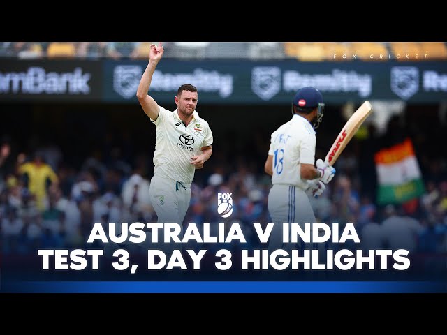 Australia v India – Third Test, Day 3 Highlights I 16/12/24 I Fox Cricket