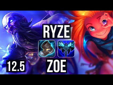 RYZE vs ZOE (MID) | 67% winrate, 4/1/5 | KR Challenger | 12.5