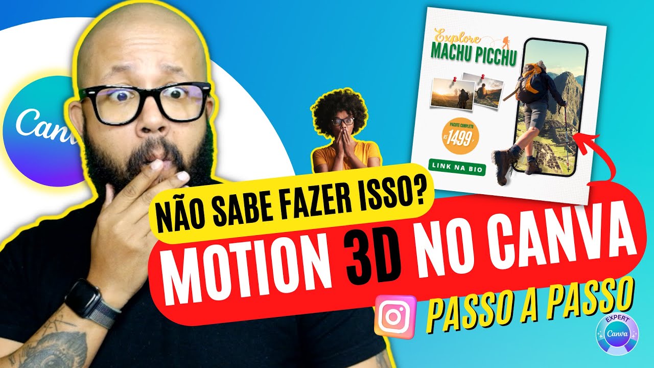 VOCÊ NÃO VAI ACREDITAR!  COMO fazer MOTION 3D no Canva - PASSO A PASSO
