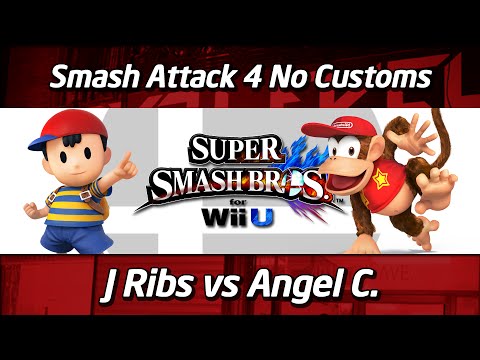 Smash Attack 4 - SSB4 No Customs - Losers Final - iQHQ J Ribs vs Angel Cortez