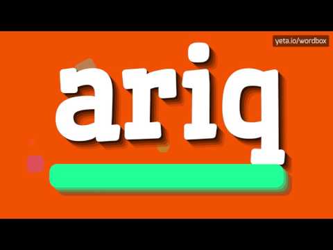 ARIQ - HOW TO PRONOUNCE IT!?