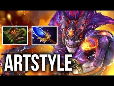 WTF BUILD DOTA2 NaVi.Artstyle Carry Lion with Necronomicon Scepter Intense MMR Gameplay Dota 2